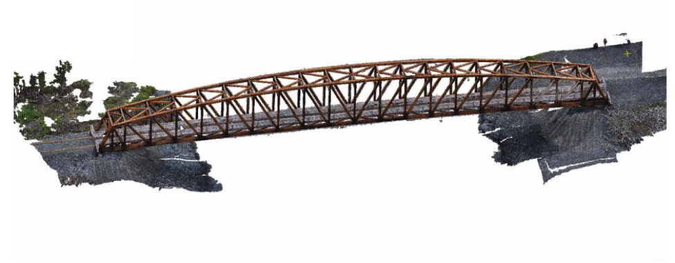 Recreated 3D model of the Place River Bridge – A case study done by the George Manson University research team 
